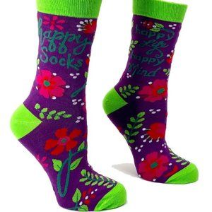 Happy Socks, Happy Life, Happy Mind Women's Crew Socks Sale ends Tonight